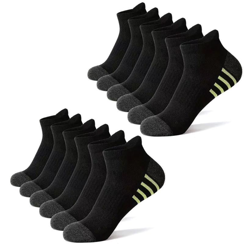 12 Paar Herren Plus Size Sportsocken EU39-46 Atmungsaktiv Bequem Schwarz Weiß Freizeit Outdoor Kurze Socken für Herren