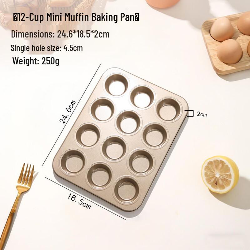 MDNG 12-Cup Round Mini Cake Baking Mold Set