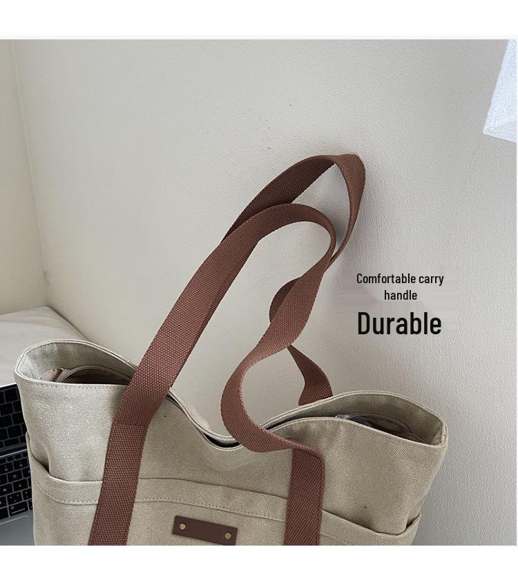 2025 Large Capacity Canvas Travel Handbag - Versatile Single Shoulder Bag for Commute, Casual Shopping, and Fashion.