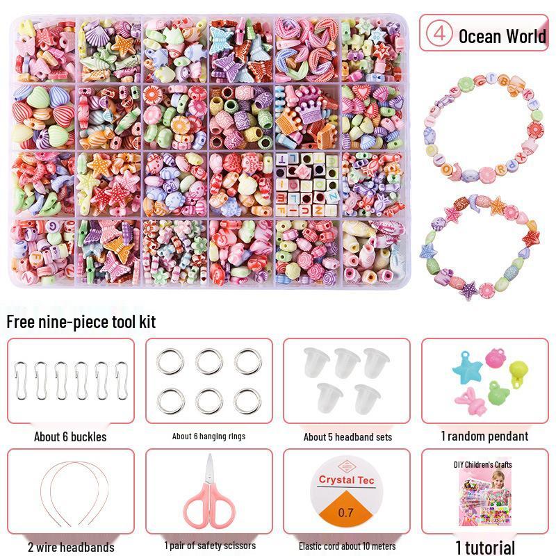 Kids' Handmade Bracelets DIY Gift Set for 8-Year-Old Girls - Beading Materials Included