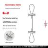Adjustable Steel Wire Rope Lock for Hanging Lamps - Fastener Accessories and Buckles