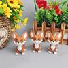 3D Printing Small Fox Cute Creative Modelling Animal Toys Office Home Decoration Small Ornaments Big Ears Fox Children's Gifts