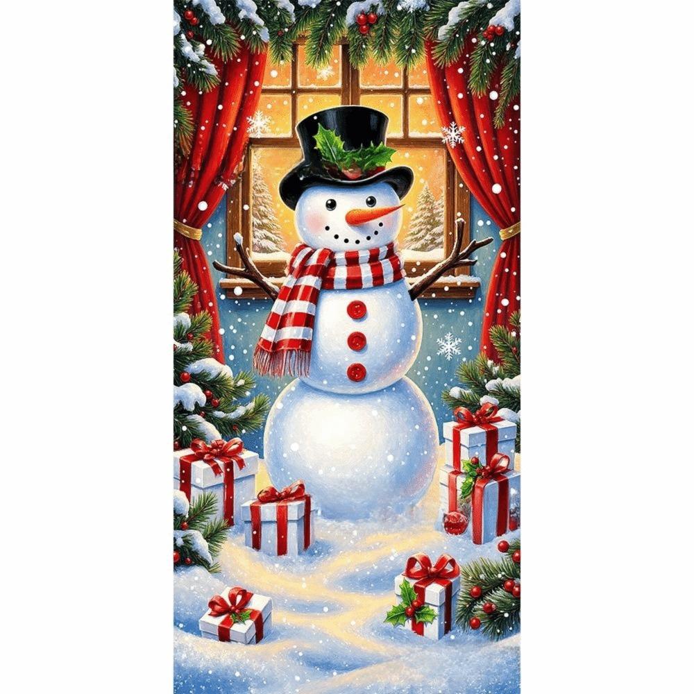 Atmosphere Arrangement Door Decoration Background Santa Claus Banner Door Frame