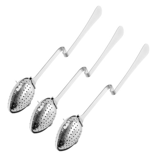 

Чайный диффузор из нержавеющей стали с крючком, мелкими отверстиями, фильтром для заваривания листового чая и кофе, портативным заварником для дома и путешествий B 3pcs