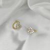2 Paires Boucles d'Oreilles Créoles Petites Câlins en Acier Inoxydable Pour Femmes Petit Pendentif Cristal Zirconium Boucles d'Oreilles Cartilage Bijoux Piercing