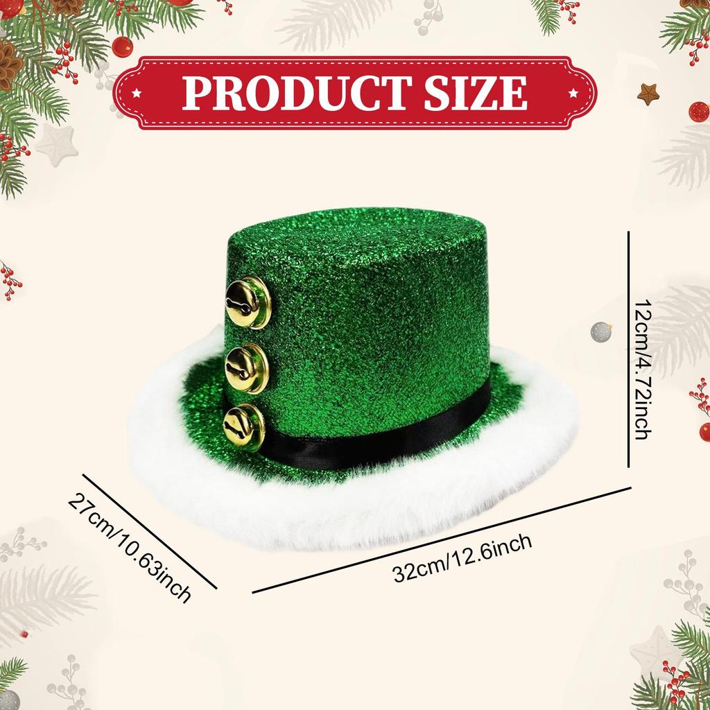 Christmas Top Hat Decor Xmas Decor for Carnival Masquerade Cosplay Party Favors