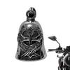 Retro Cross Motorcycle Charm Riding Bell Bikers Good Luck Bell Hanger Alloy Key Chain Accessory Riding Protection Pendant