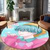 1pc KPop Demon Hunters SAJA BOYS2 Design Printed Area Round Carpet for Bedroom Living Room Home Decor Rugs Mat Non Slip Mat Rug for Bedside
