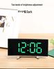 Curved LED Mirror Alarm Clock with Thermometer for Students