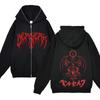 European and American fashion zippered sweatshirt Full Zip Up Hoodies