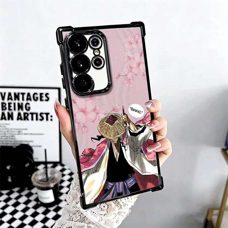 Bleach Kyoraku Shunsui Plating Phone Case For Samsung Galaxy S24 S25 FE S26 Edge S23 Ultra S22 S21 Plus S20 Anti-Fall Airabag Co
