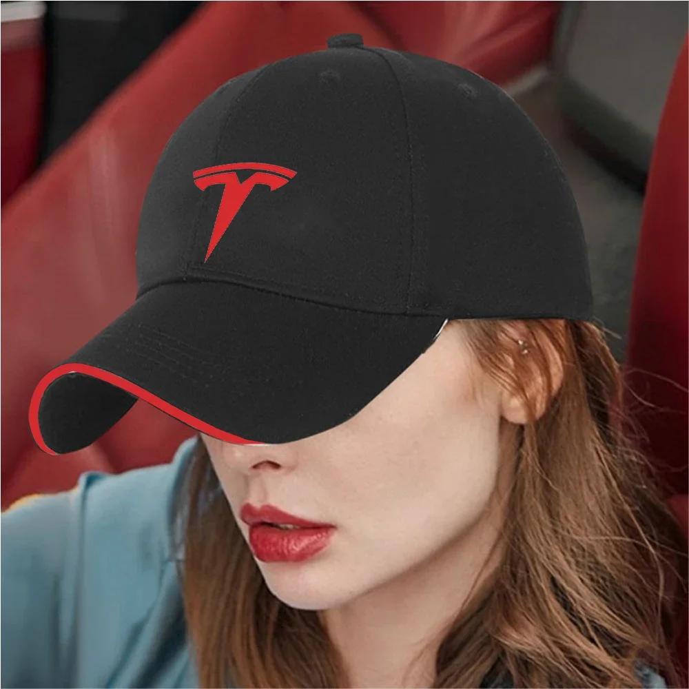 Car Sticker 2025 Hot 1/2PCS Baseball Cap Outdoor Travel Men Women Sports Hat Embroidery Cap For Tesla Model 3 Model S X Y Roadst