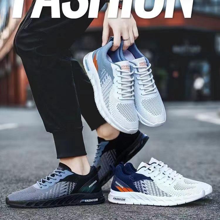 Herren Laufschuhe Atmungsaktive Strick Sport Sneakers Kissen Leichte Casual Gym Athletic Trainer Jogging Tennisschuhe
