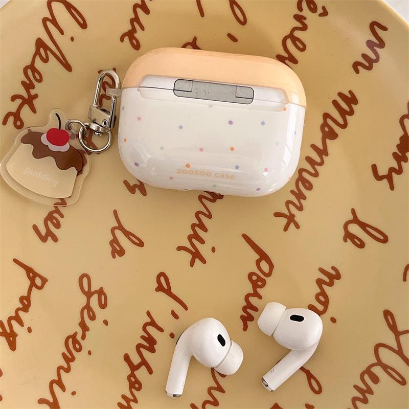 Milk yellow polka dot pudding AirpodsPro1 earphone case for Apple 1/1/1 generation wireless bluetooth protective case female