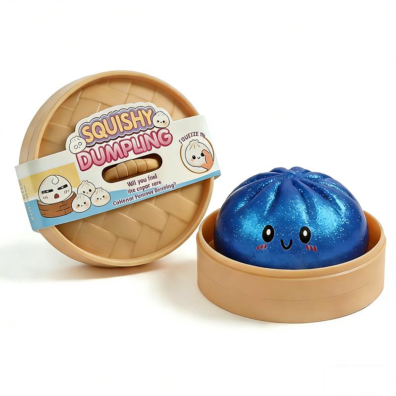 Dumpling Squishy Squeeze Toys Smile Face Dumpling Anti-Stress Ball Soft Fidget Mystery Squishy Tabas Bun Slow Rebound Sqush Toys