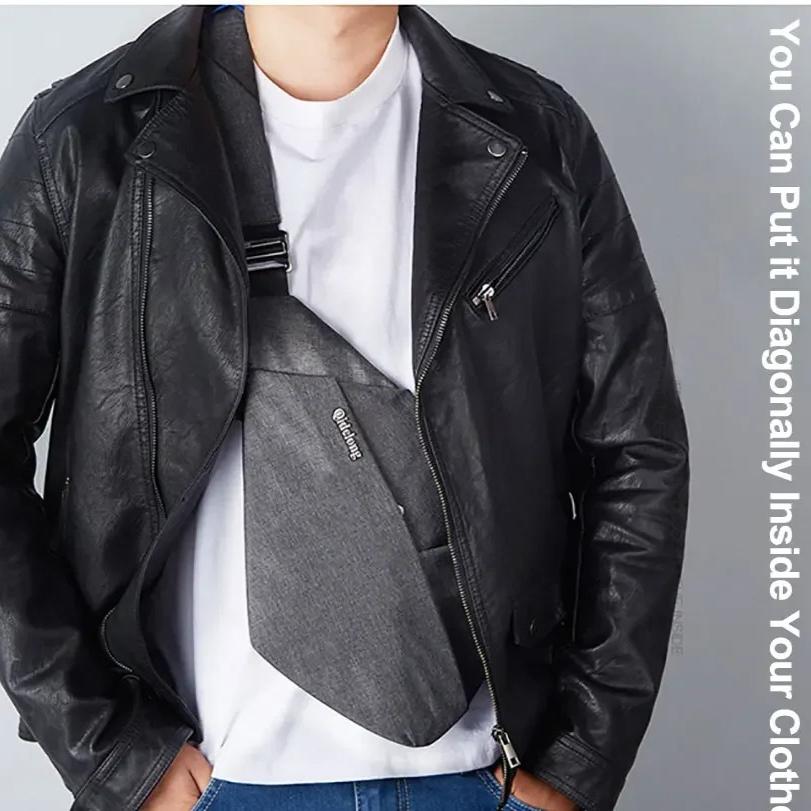 Fashion Men's Chest Bag Crossbody Bag Large Capacity Minimalist Wallets Casual Waterproof Sports Shoulder Bag Outdoor Storage