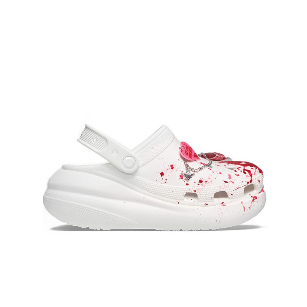 Crocs Crush Clog EVA Eight Rhapsody Blood Lesion Personalised Graffiti Trendy Simple Hole Shoes Unisex White