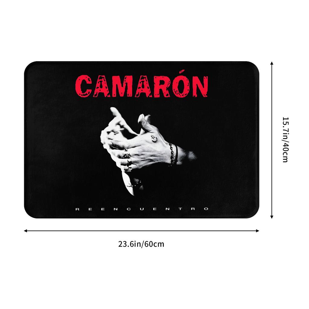 Vintage Flamenco Legend Camaron Front Door Mat Anti-Slip Indoor Quick Dry Doormat Living Room Entrance Rug Carpet