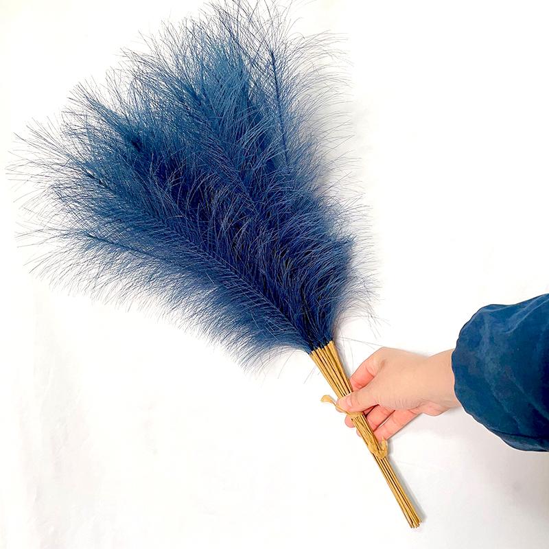 10 Stück Künstliches Pampasgras Deko Künstliches Puschelrohr Flauschige Simulation Kunstpflanze Blume Hochzeitsparty Wohnzimmer Heimdekoration
