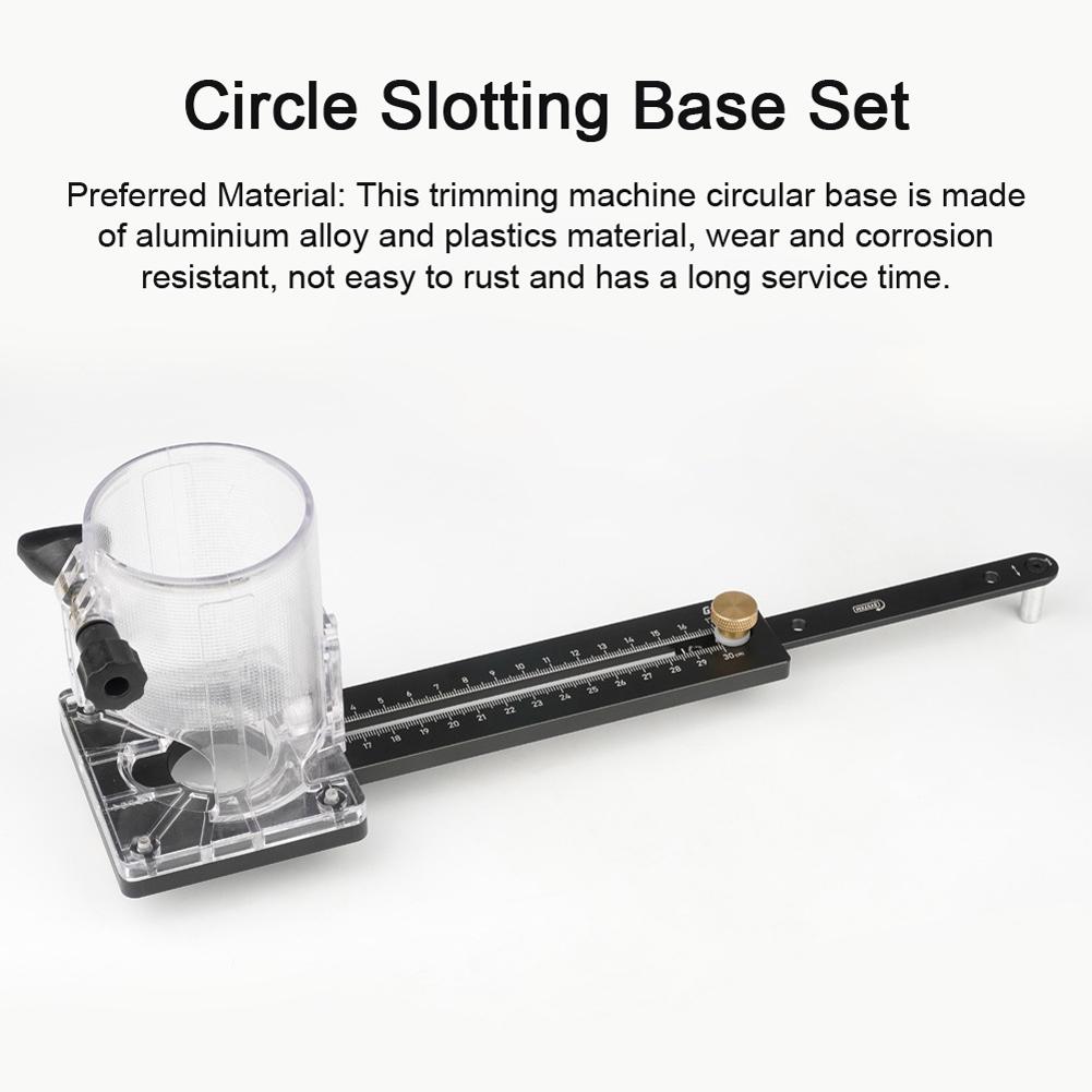 GanWei Aluminium Alloy Woodworking Electric Trimming Machine Circle Cutting Jig Wood Router Milling