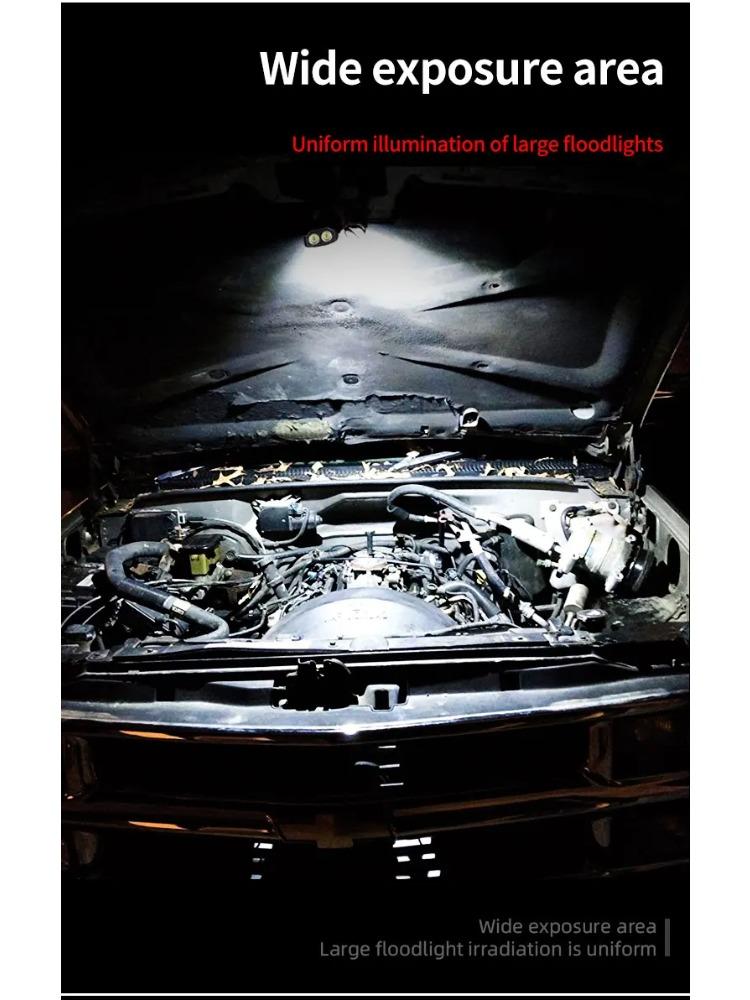 Portable COB Magnetic Work Light Rechargeable LED Flashlight Super Bright Camping Waterproof Car Repair Lamp with Brackets