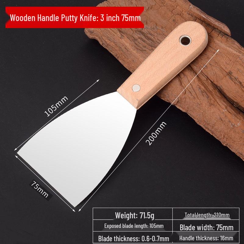 Stainless Steel Putty Knife Set: Scraper, Trowel, and Spatula for Painting and Wall Repair