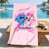 Custom Name Love Hearts Stylish Digital Printing Beach Towel Quick‑Drying Absorbent Blanket for Beach Pool Gym Travel
