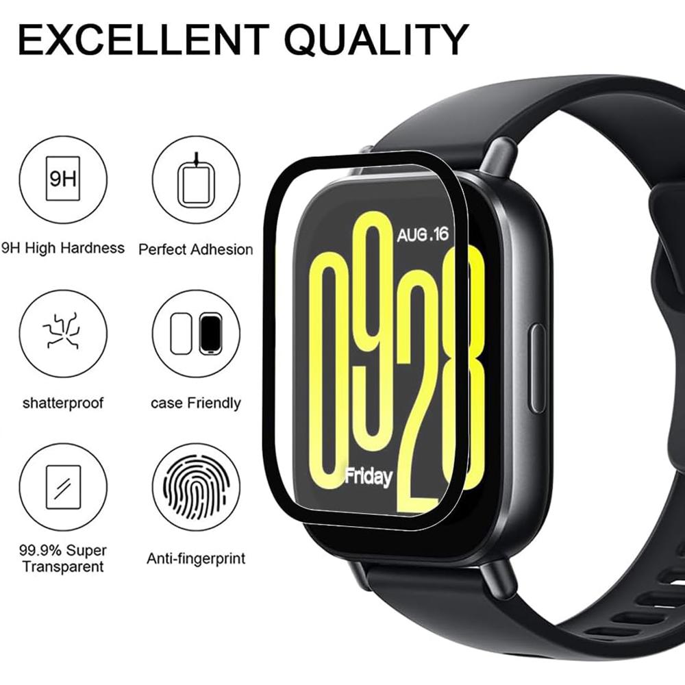 For Xiaomi Redmi Watch 5 Lite Watch Film Anti-Scratch Film PET 3D Smartwatch Screen Protector