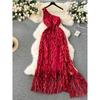 Women's Clothing Dress Holiday Party Slim-Fit Sequined