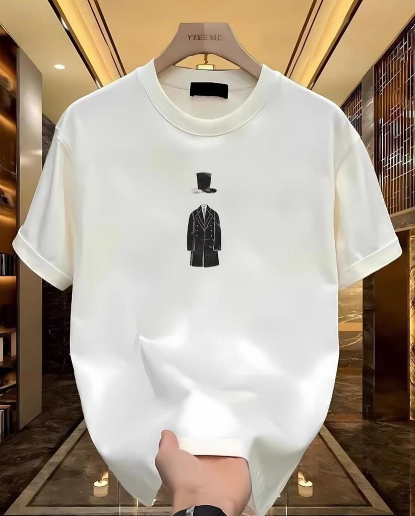 Gothic Creative Anime Pattern Printed Oversized Round-neck T-shirt High Street Fashion Trend Punk Couple Loose Short Sleeved