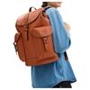 Coach Warner 31 Adjustable Strap Leather Backpack Large Unisex backpack Brown CBI65-QBTN2