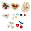 10 st Hjärta Stryk på-lappar Rosetter Reparationslappar Sy-lappar Broderade Lappar för Kläder Jeans Hatt Ryggsäckar