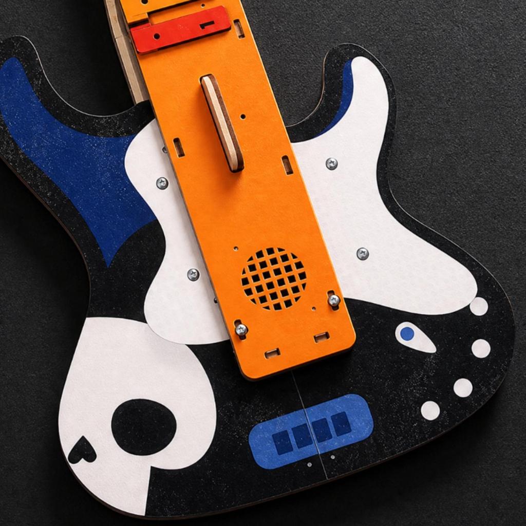 Stringless Electronic Guitar Play Set Interactive Handheld Kit