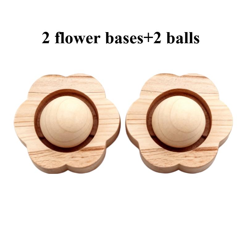 Сферический диффузор из массива дерева для усиления аромата, Ароматерапия для спальни, Украшение для автомобиля, Долгое удержание аромата Flower bases