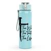 1PC Faith Trust Life Cross Letter Print 750ml Color Plastic Sports Water Bottle Leakproof Flip Straw Lid Suitable for Sports Office Home Use