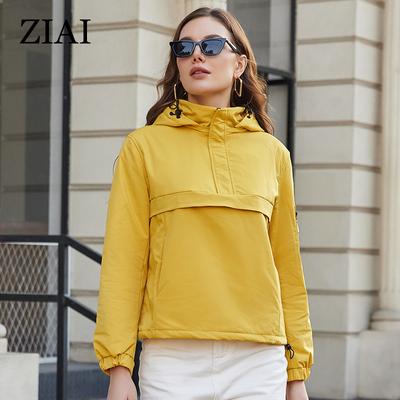 ZIAI 2023 Spring Women's Jacket Short Trench Coat Simple Pullover Women Coat Simple Casual Quality Windbreaker Jackets ZS-30011