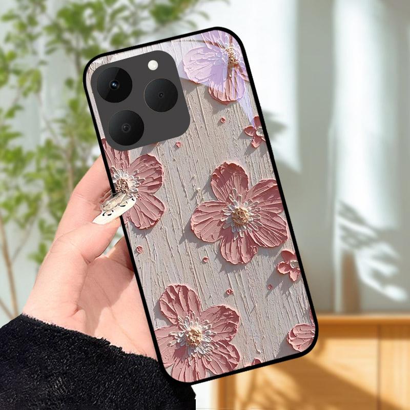 Für Realme 15T 5G Hülle Luxus Mode Bemalt Stoßfest Gehärtetes Glas Handyhülle Für Realme15T 15 T Hülle Schale RMX5111 Capa