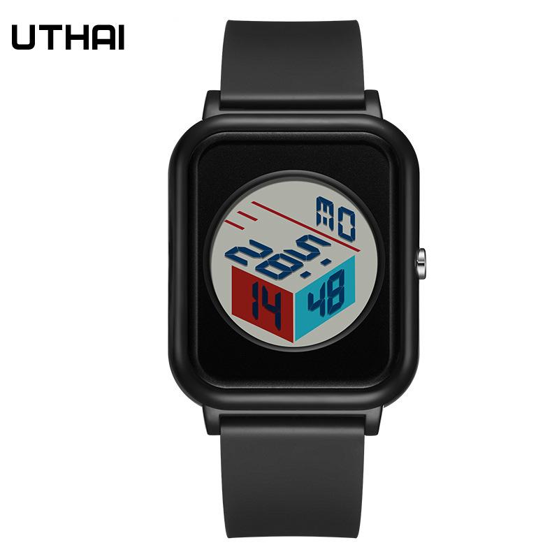 UTHAI CE134 Student's Simple Electronic Watch Innovation Leisure Fashion Nightlight Waterproof Multifunctional Boys Girls' Watch