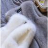 Faux Leather Vest Women's Short Autumn and Winter New Imitation Fox Fur Vest Thickened Vest Plush Jacket