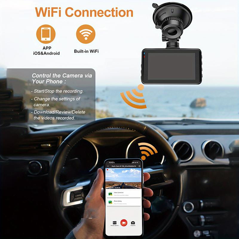 Car Dvr 4K Front and Rear Camera Dash Cam for Cars GPS Video Recorder Rear View Camera for Vehicle Parking Monitor Car accessory