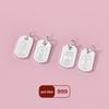 S999 Sterling Silver Wealth & Joy Chinese Pendant with Crystal Bead Charm