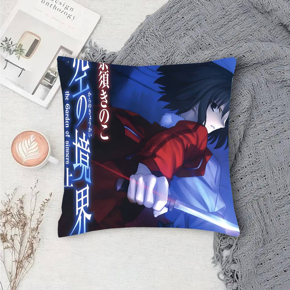 Animation The Garden Of Sinners Pillow Case Fashion Square Pillowcase Bedroom Sofa Room Ins Decoration Leisure