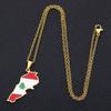 Unique Lebanese Map Designs Necklace Clear Detailing Necklace Alloy Texture Present for Stylish Women and Adventurers
