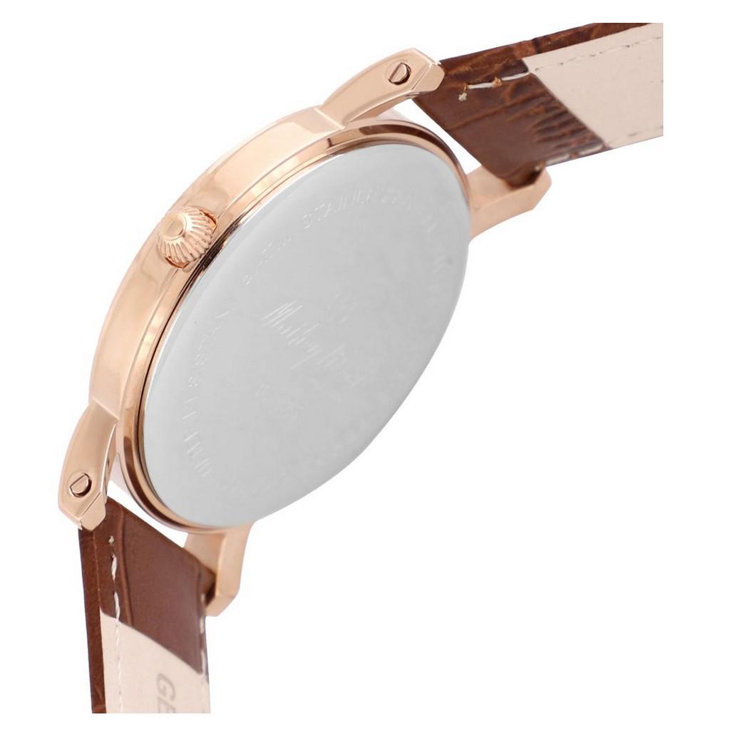 Mathey-Tissot City Deri Kayış Beyaz Kadran Kuvars HB611251PBR Erkek Saati