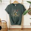 Vintage Boho Wildflowers Comfort Unisex Shirt Cottagecore Tshirt Botanical Retro Floral Tee Apparel Trendy Y2K Casual Streetwear