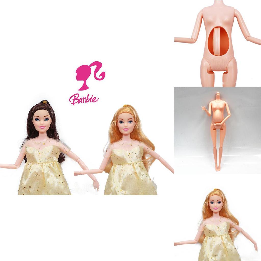 11-inch 30cm 6-part Jointed Big-bellied Pregnant Naked Doll With Detachable Belly