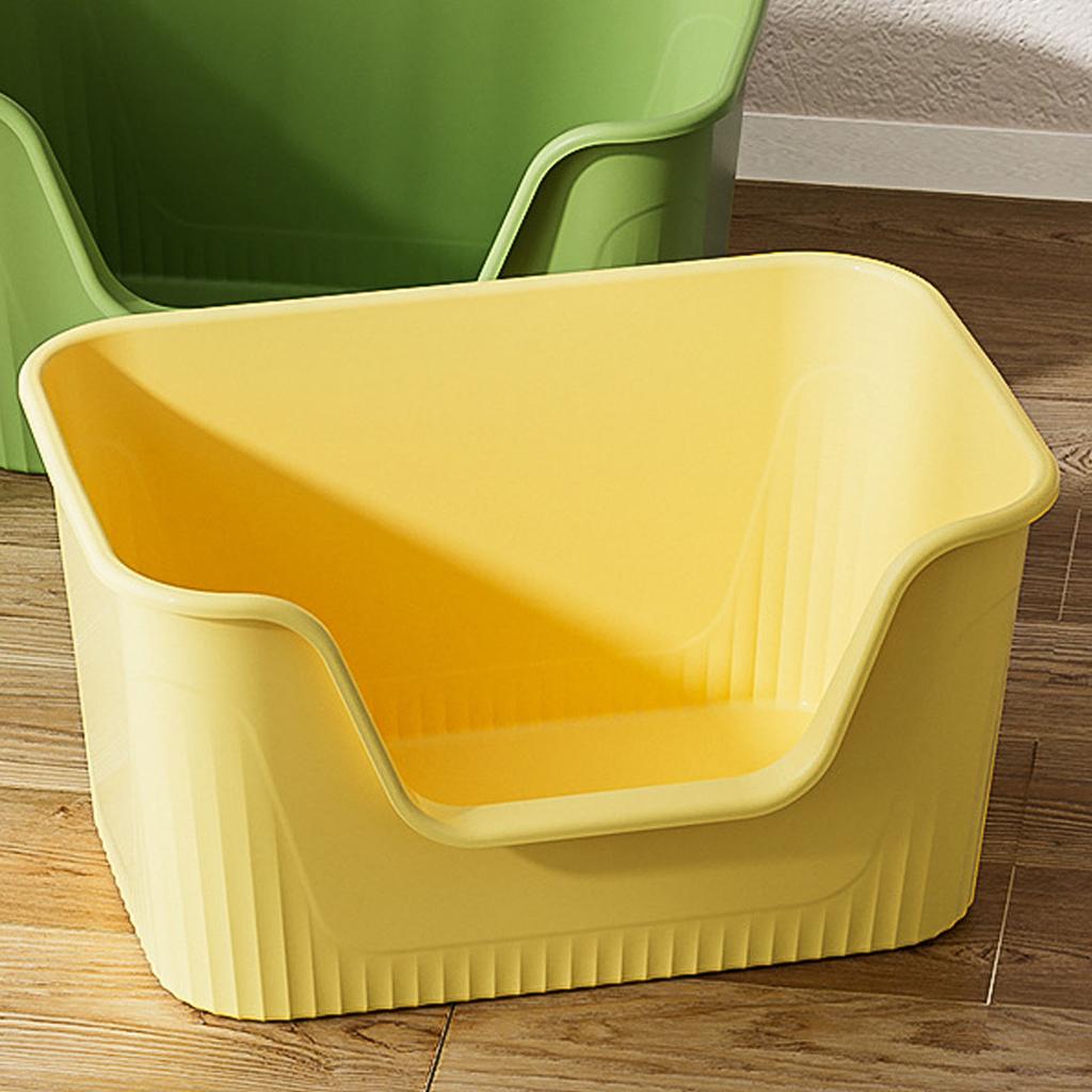 Large Cat Litter Box High Sides Anti Splashing Easy To Clean Simple Look Open Cat Litter Box for Large Cats