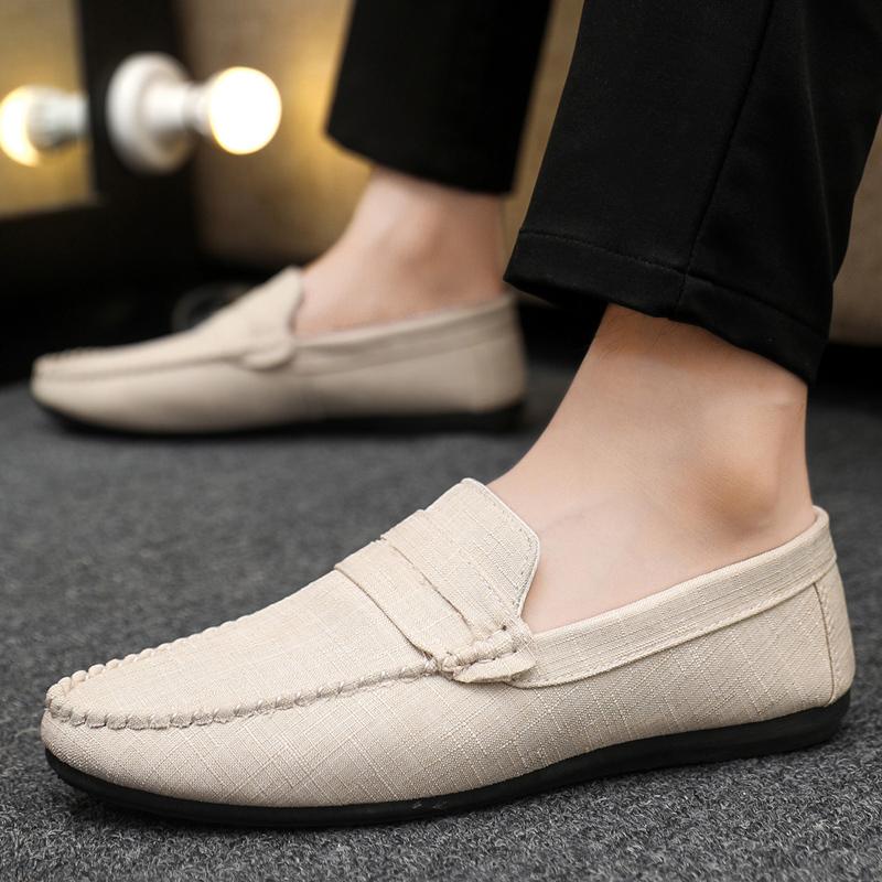 High Quality Spring Autumn Men Loafers Soft Shoes Men Casual Shoes Warm Slip on Flats Driving Shoes Large Size chaussure hommes