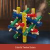 Colorful Wooden Kongming & Luban Lock Puzzle - Fun Brain-Teasing Disentanglement Challenge