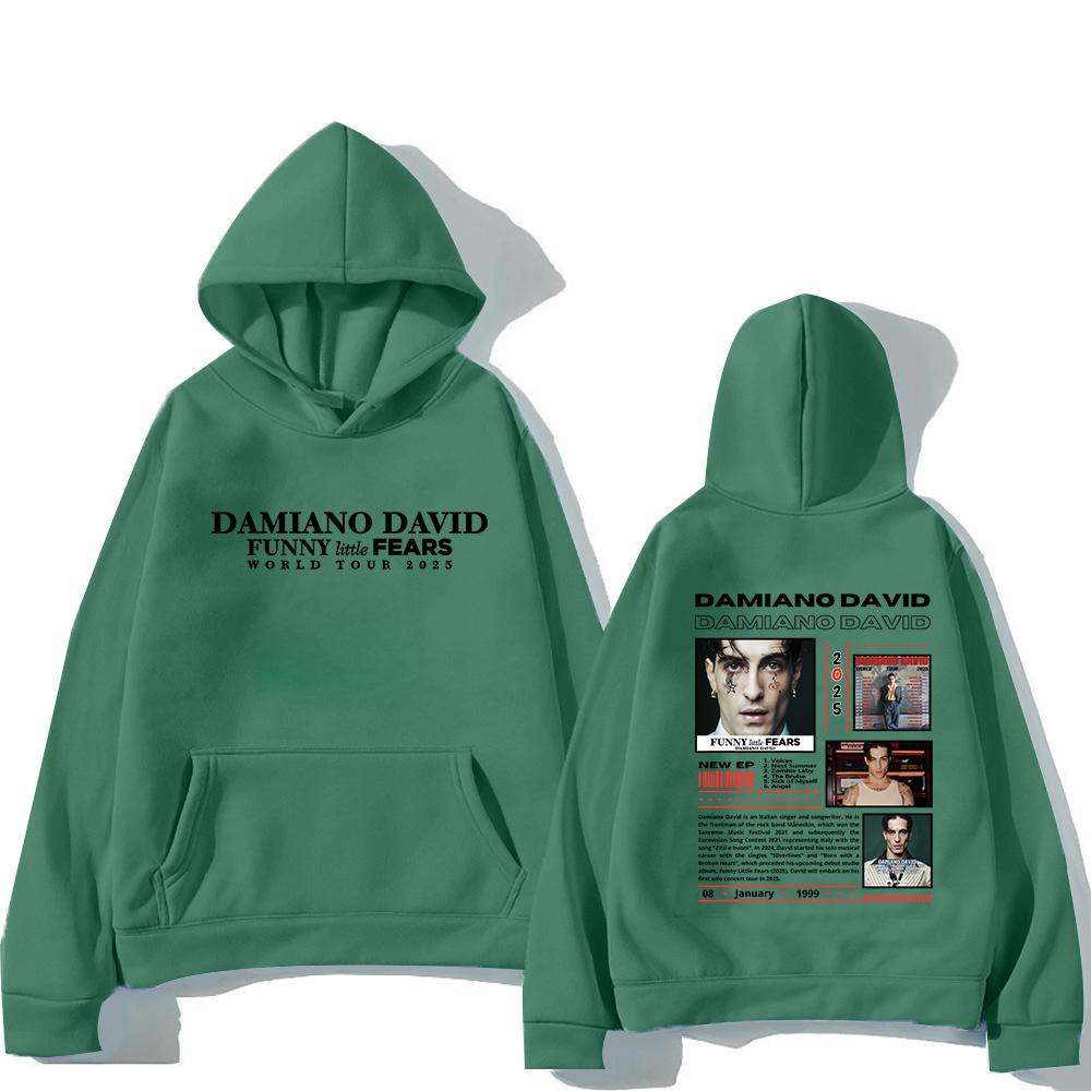 Damiano David World Tour 2025 Hoodie Funny Little Fears Men/women Hoodies Harajuku Aesthetic Winter Clothes Pullover Sweatshirt